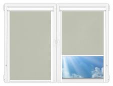 Кассетные рулонные шторы UNI Респект фр серый цена. Купить в «Мастерская Жалюзи»